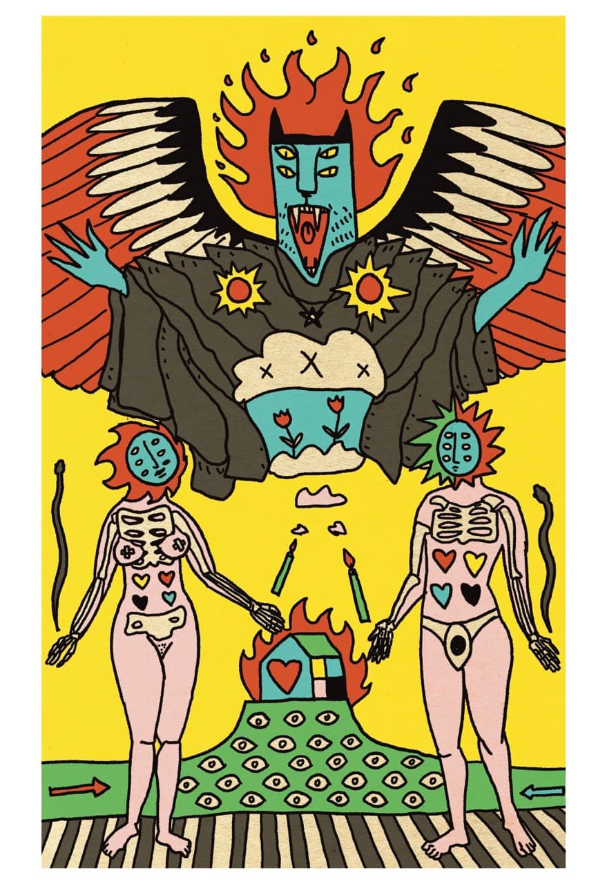 Print titled tarot.TheLovers by rabentinte